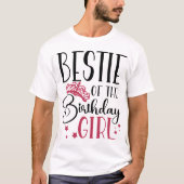 Bestie van de 'Birthday Girl Squad' Aangepaste afs T-shirt (Voorkant)