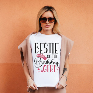 Bestie van de 'Birthday Girl Squad' Aangepaste afs T-shirt