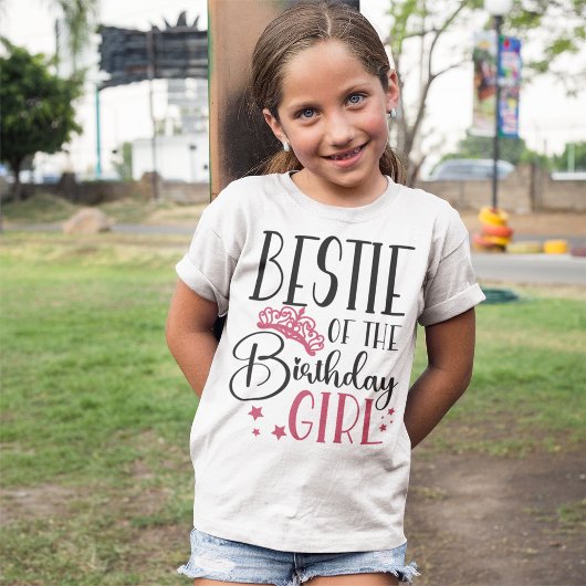 Bestie van de 'Birthday Girl Squad' Aangepaste afs T-shirt