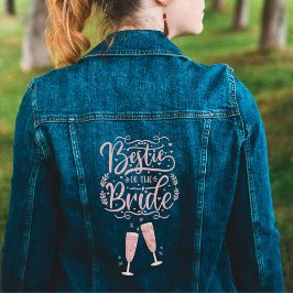 Bestie van de bruid schattig bruidsmeisje vrouwen denim jacket