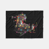 Bestie vriend Moo Deng en Penguin Pesto Kerstmis Fleece Deken (Voorkant (Horizontaal))