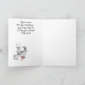 Bestie Wine Birthday  Kaart (Binnen)