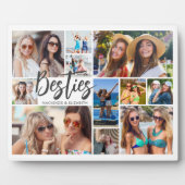 Besties 11 Fotocollage Modern Script Fotoplaat (Voorkant)