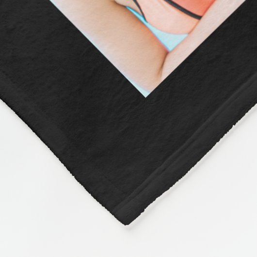 Besties 13 Foto Collage Best Friends Script Black Fleece Deken (Hoek)