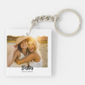Besties 2 Foto gepersonaliseerd Sleutelhanger (Achterkant)