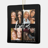Besties 4 foto's bestfriend black ornament (Links)