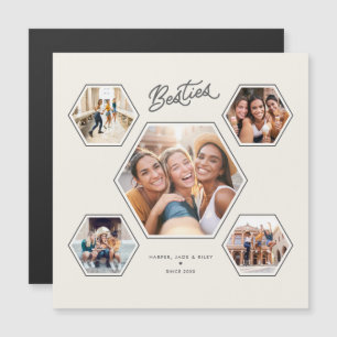 Besties 5 Foto Aangepaste Collage Script Magneet