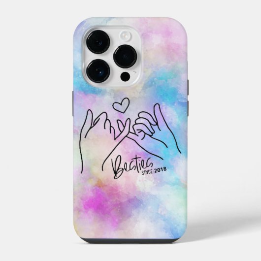Besties aangepaste iPhone 14 Pro hoes Hoesje (Achterkant)