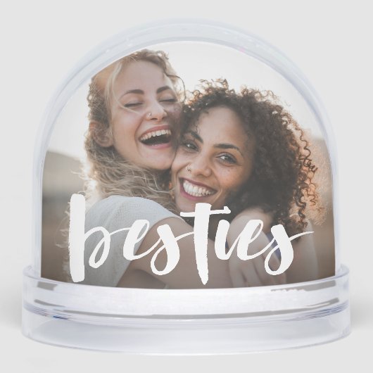 Besties | Best Friend Script Overlay Sneeuwbol (Voorkant)