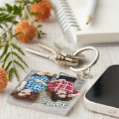 Besties | Best Friend Script Photo Sleutelhanger (Voorkant Rechts)