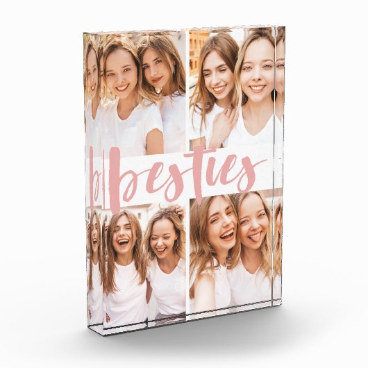 Besties | Best Friends Custom Collage Photo Block Fotoblokken (Links)