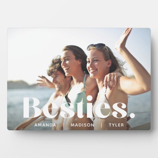 Besties | Best Friends Overlay & Names Photo Fotoplaat (voorkant)