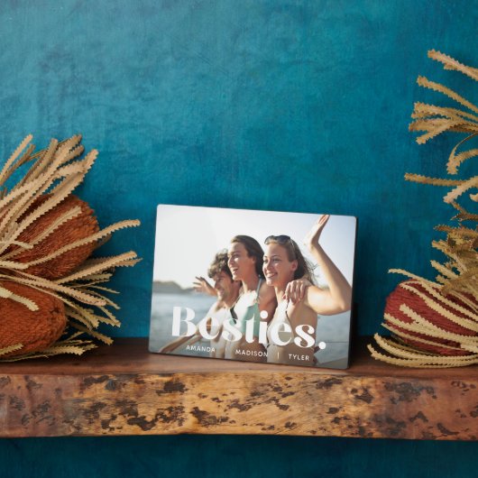 Besties | Best Friends Overlay & Names Photo Fotoplaat (Zijkant)