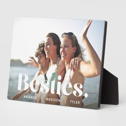 Besties | Best Friends Overlay & Names Photo Fotoplaat (Zijkant)