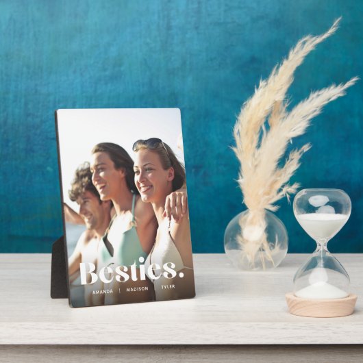 Besties | Best Friends Overlay & Names Photo Fotoplaat (Zijkant)