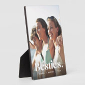Besties | Best Friends Overlay & Names Photo Fotoplaat (Zijkant)