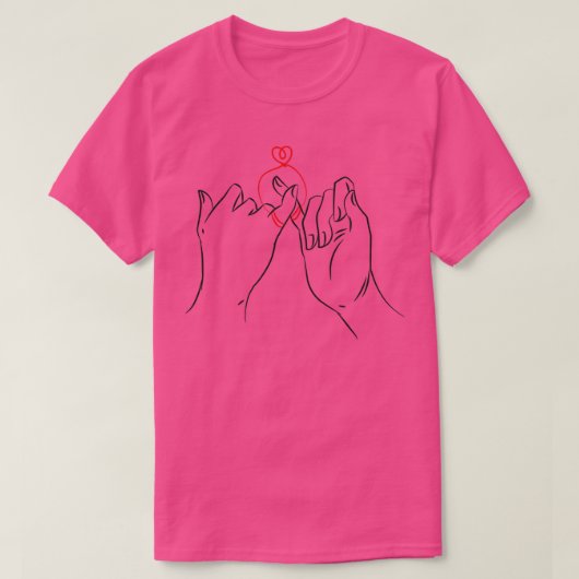 Besties Best Friendship Relatie Roze T-shirt (Design voorkant)