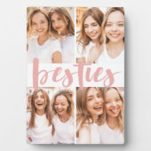 Besties | Beste vrienden 4 Foto Collage Plaque Fotoplaat (voorkant)
