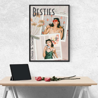 Besties beste vrienden aangepaste namen foto afdruk