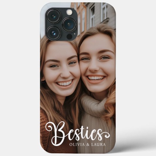 Besties beste vrienden aangepaste namen foto Case-Mate iPhone case (Achterkant)
