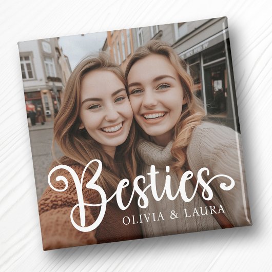 Besties beste vrienden aangepaste namen foto magneet