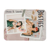 Besties beste vrienden aangepaste namen foto magneet (Horizontaal)