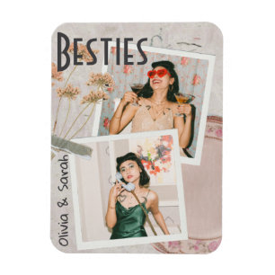 Besties beste vrienden aangepaste namen foto magneet