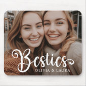 Besties beste vrienden aangepaste namen foto muismat (Voorkant)