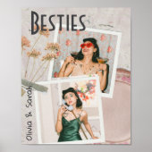 Besties beste vrienden aangepaste namen foto poster (Voorkant)