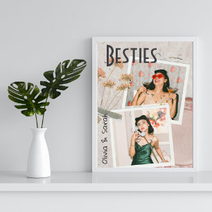 Besties beste vrienden aangepaste namen foto poster