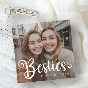 Besties beste vrienden aangepaste namen foto sleutelhanger