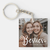 Besties beste vrienden aangepaste namen foto sleutelhanger (voorkant)