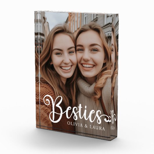 Besties beste vrienden aangepaste namen fotoblok (Rechts)