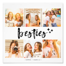 Besties Beste Vrienden Foto Collage Poster