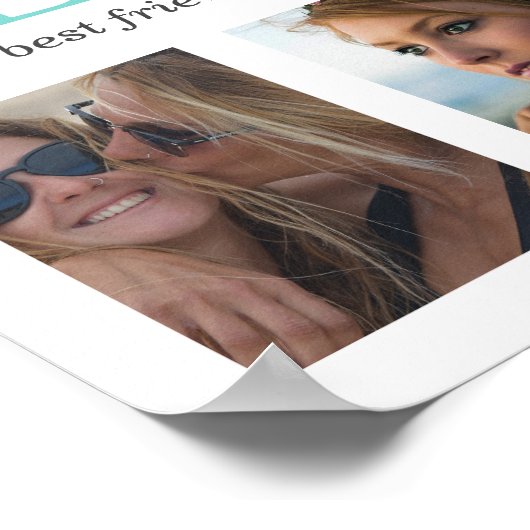 Besties | Beste vrienden Foto Collage Poster (Hoek)