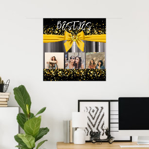 Besties Beste Vrienden Fotocollage BFF Stijlvolle Poster