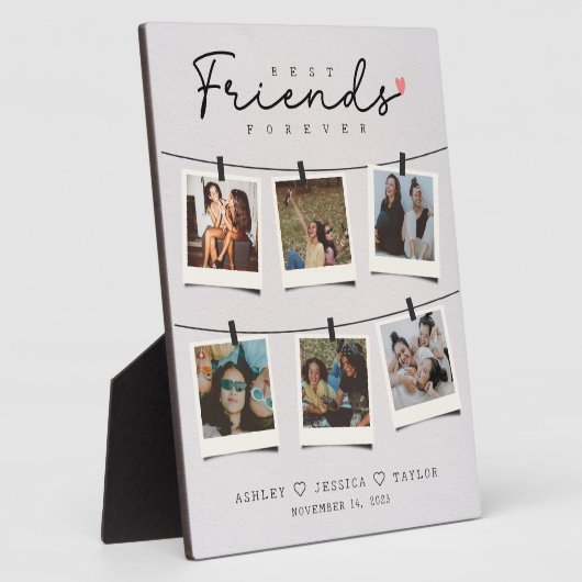 Besties Beste Vrienden Gepersonaliseerde Gift Foto Fotoplaat (Zijkant)