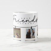 Besties Beste Vrienden Gepersonaliseerde Gift Foto Grote Koffiekop (Voorkant)