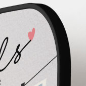 Besties Beste Vrienden Gepersonaliseerde Gift Foto Pickleball Paddle (Links Detail)