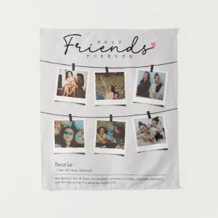 Besties Beste Vrienden Gepersonaliseerde Gift Foto Wandkleed
