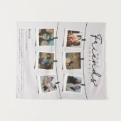 Besties Beste Vrienden Gepersonaliseerde Gift Foto Wandkleed (Voorkant (horizontaal))
