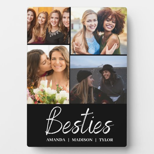 Besties | Beste Vrienden Gepersonaliseerde Namen F Fotoplaat (voorkant)