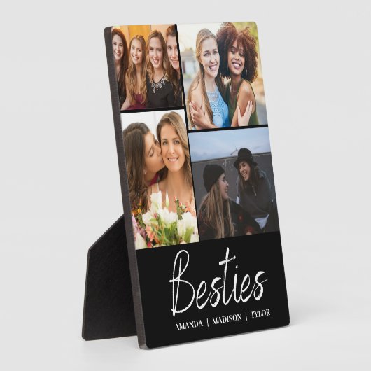 Besties | Beste Vrienden Gepersonaliseerde Namen F Fotoplaat (Zijkant)