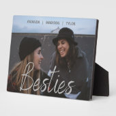 Besties | Beste Vrienden Gepersonaliseerde Namen F Fotoplaat (Zijkant)