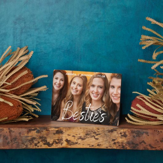 Besties | Beste Vrienden Gepersonaliseerde Namen F Fotoplaat (Zijkant)