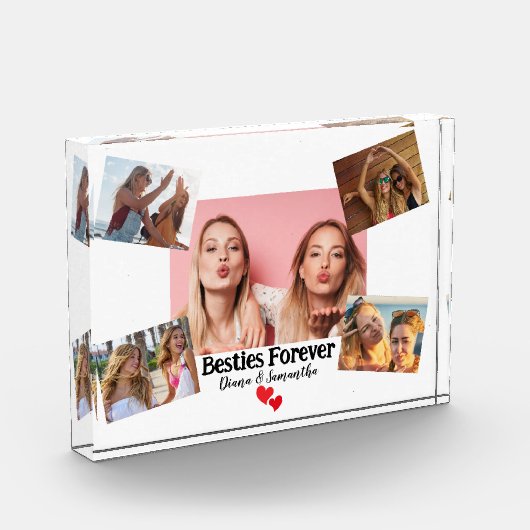Besties, BFF,5 Aangepaste foto's, Modern, Schattig Fotoblokken (Links)