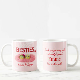 Besties bff beste vriend grappige unieke custom mo koffiemok