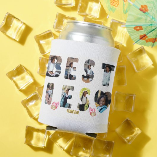 Besties BFF Friends Forever 8 Foto Afbeelding Blikjeskoeler (Insitu Zomer)