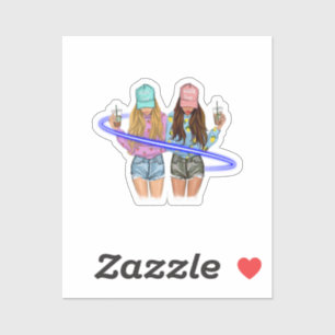 Besties BFF Heart Beste vrienden Bestie Sticker