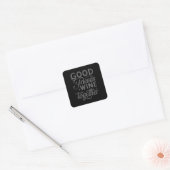Besties BFF Heart Beste vrienden Bestie Vierkante Sticker (Envelop)